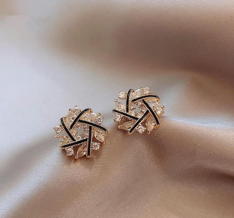 Elegant Crystal Stud Earrings