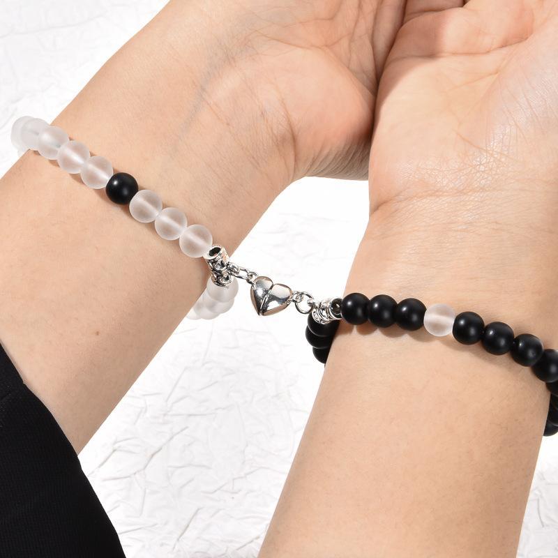 Black and White Beaded Bracelet