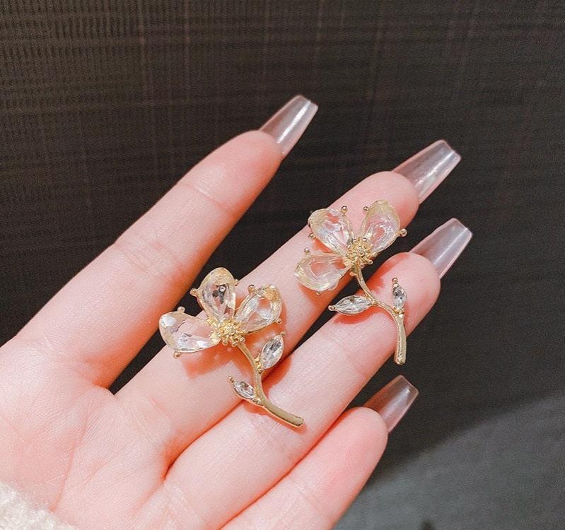 Crystal Flower Earrings