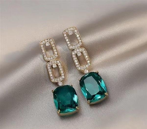 Elegant Emerald Drop Earrings