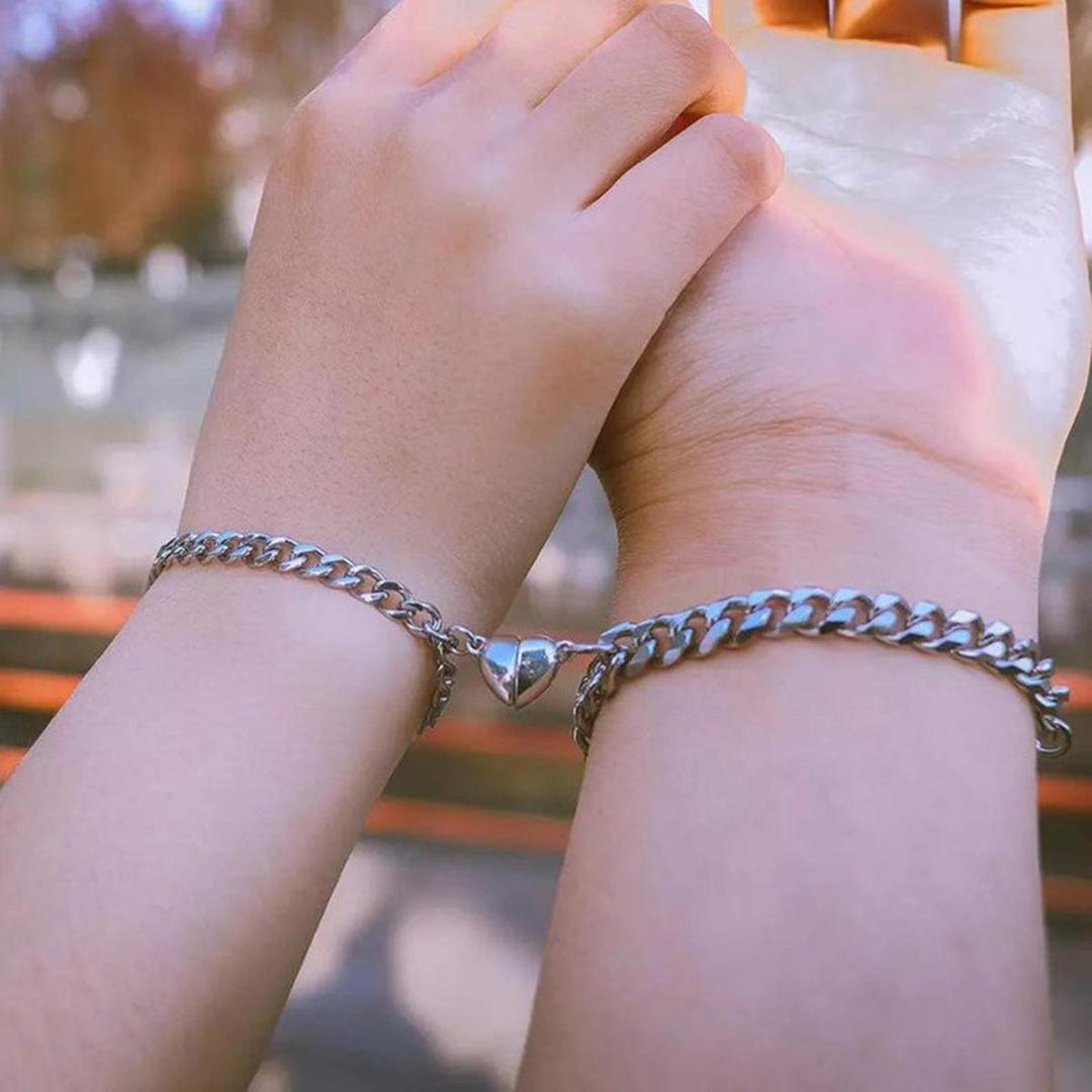 Matching Silver Chain Bracelets