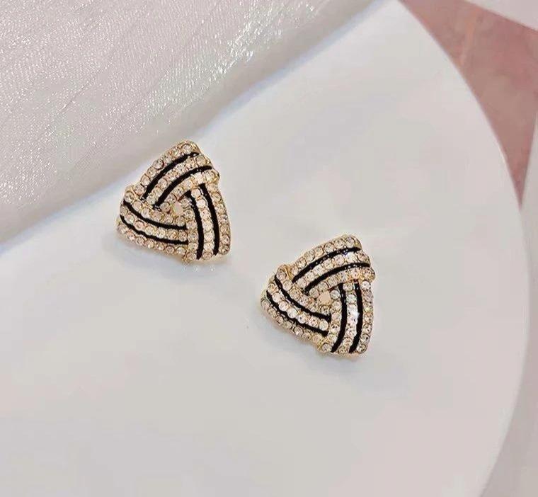 Elegant Geometric Crystal Earrings