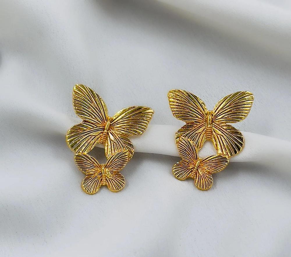 Golden Butterfly Earrings