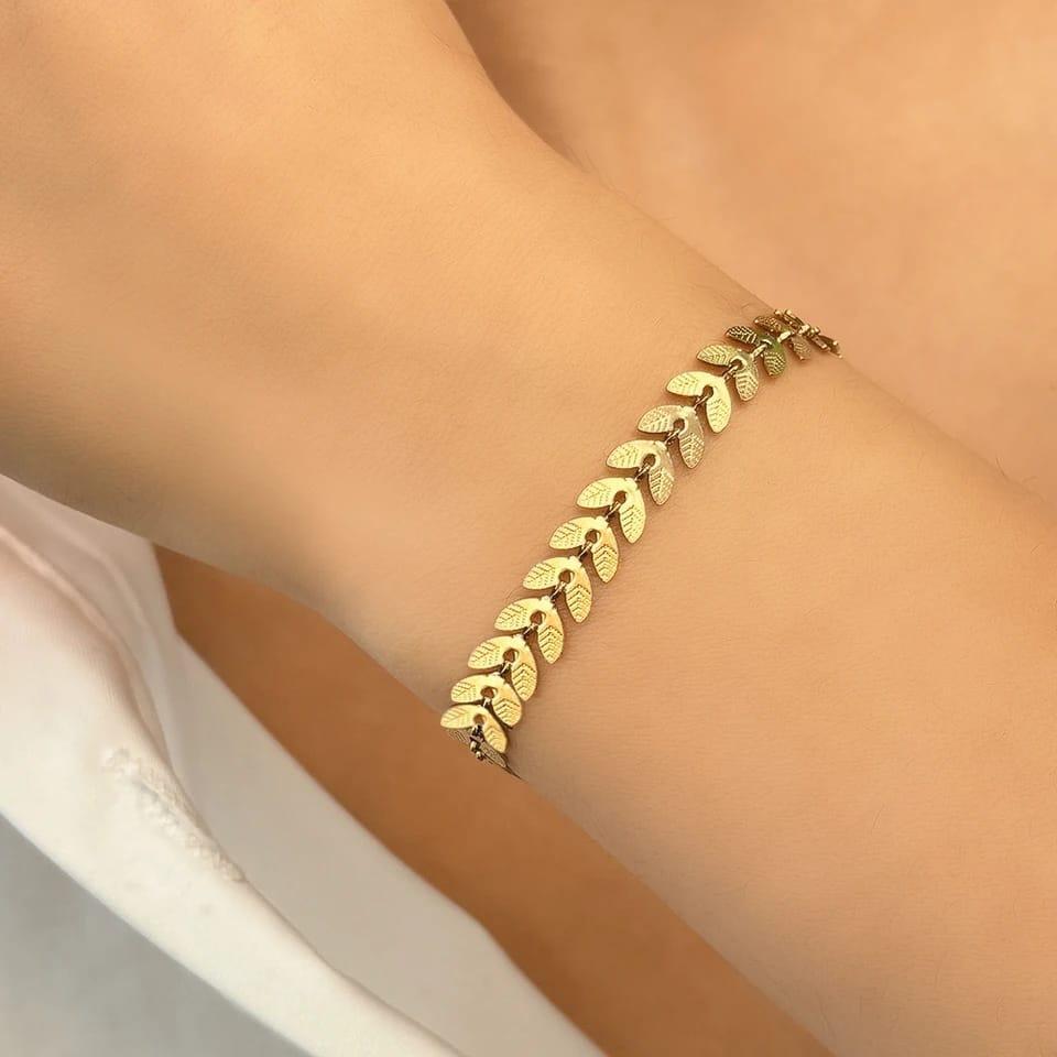Gold Leaf Bracelet