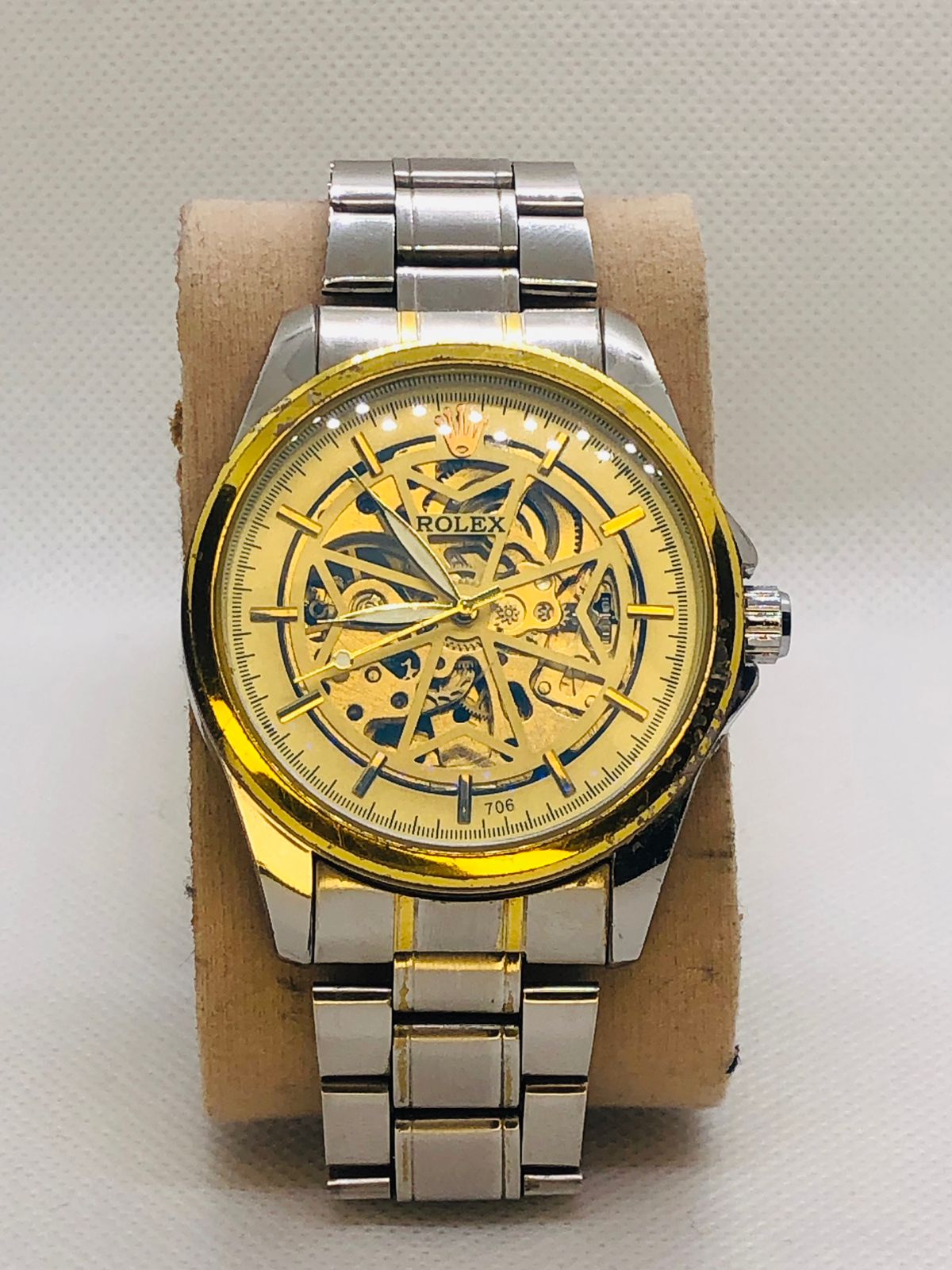 Rolex Skeleton Stainless Steel Watch