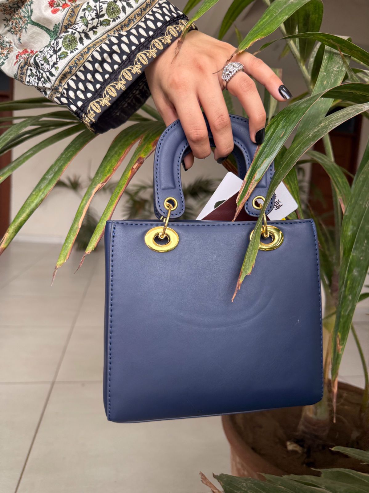 Elegant Embroidered Handbag with Belt – Classy, Bold & Iconic Charm