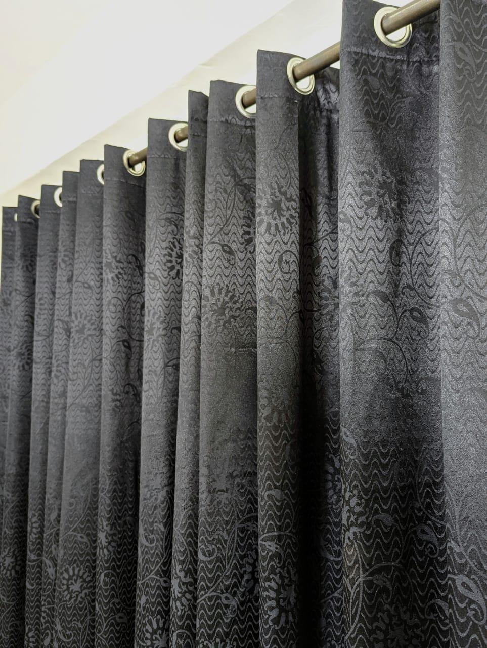 1 Pc Jacquard Sparkles Textured Indoor Home Curtains