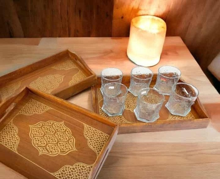 Carved Tray Set (3)