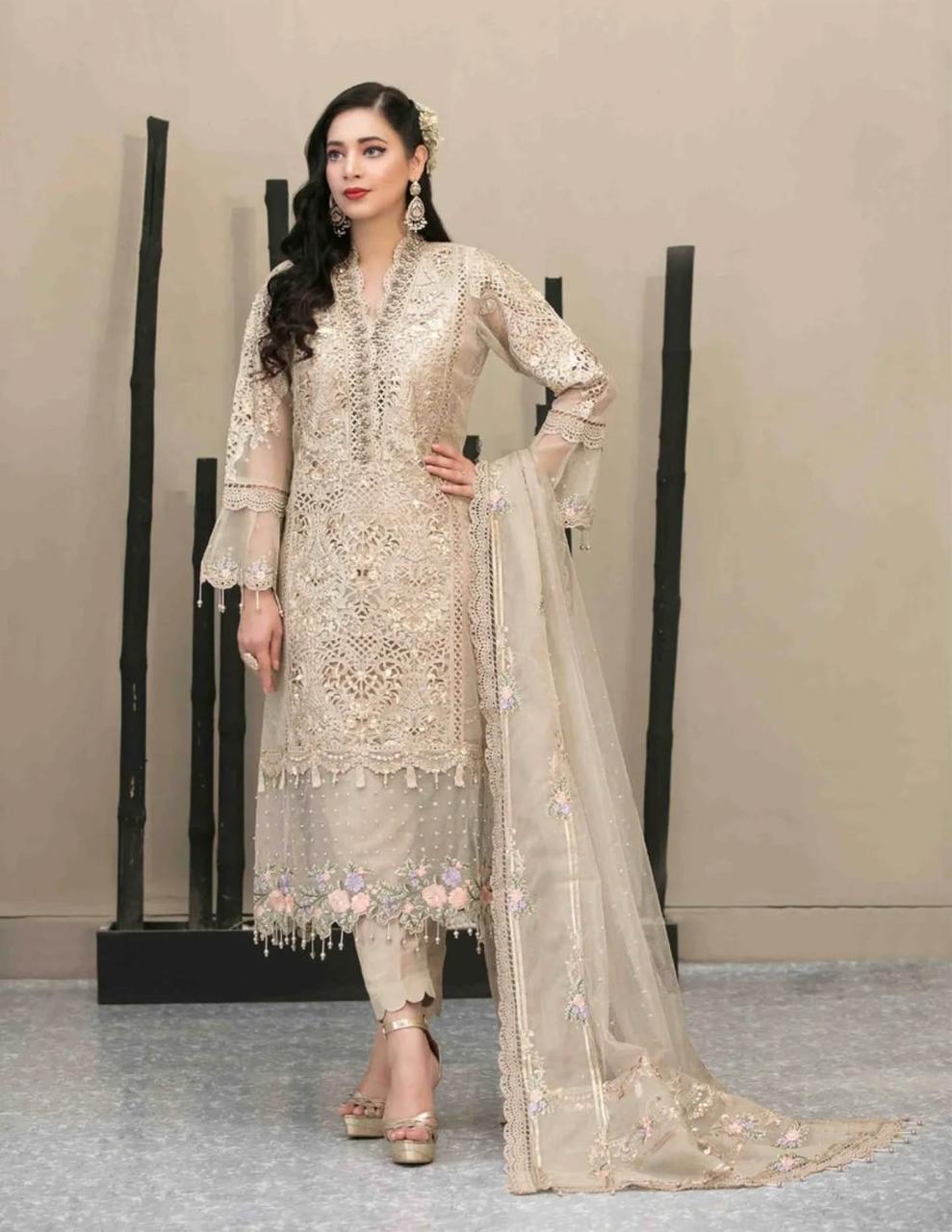 ORGANZA Suit With SATIN SILK Trouser