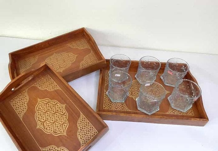 Carved Tray Set (3)
