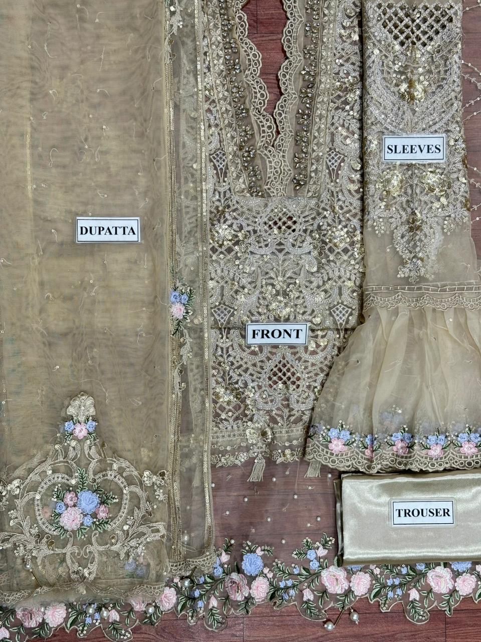 ORGANZA Suit With SATIN SILK Trouser