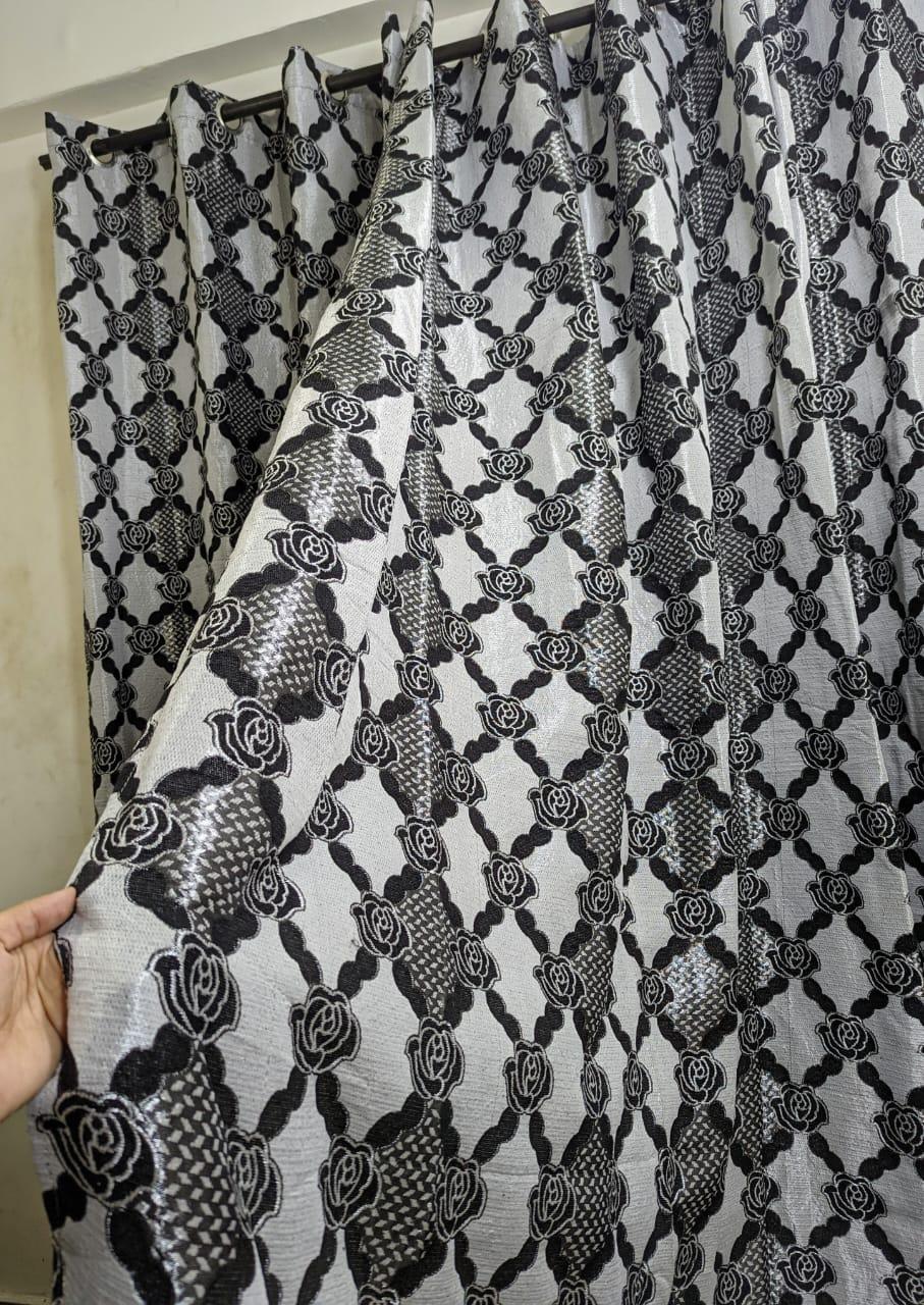1 Pc Velvet Jacquard Curtain