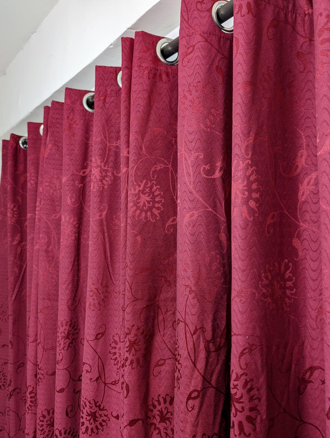 1 Pc Jacquard Sparkles Textured Indoor Home Curtains