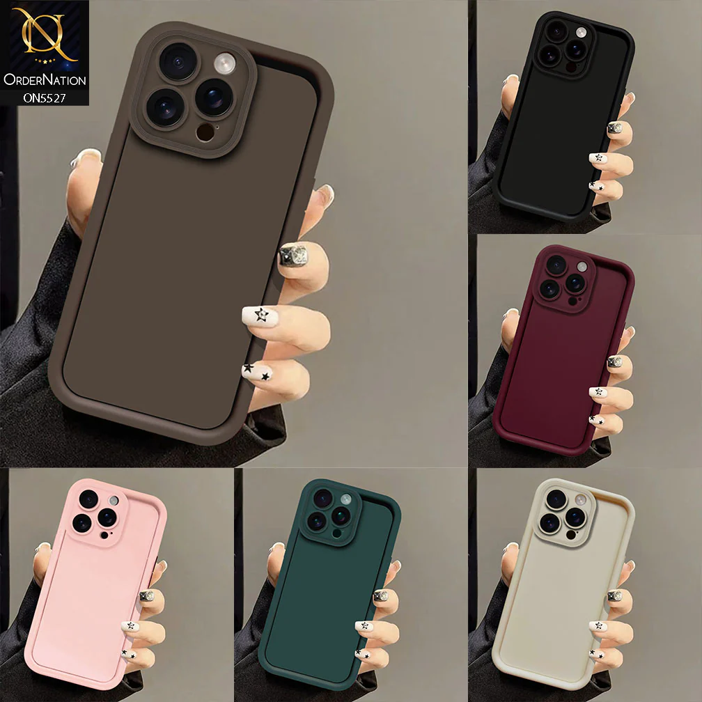 iPhone Cover - Off White -Soft Silicone Case With Round Bumper Matte TPU Shockproof Cover