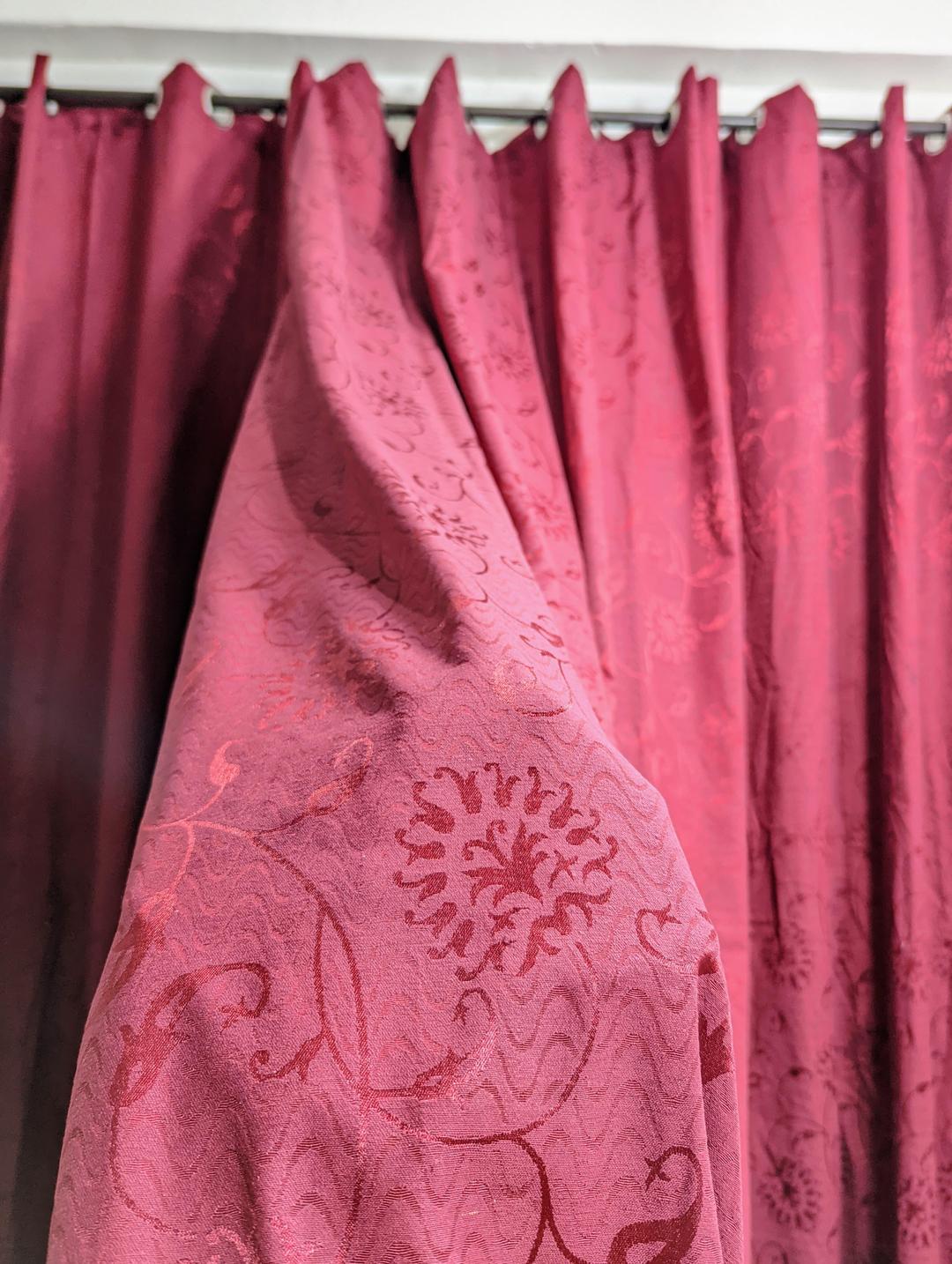 1 Pc Jacquard Sparkles Textured Indoor Home Curtains