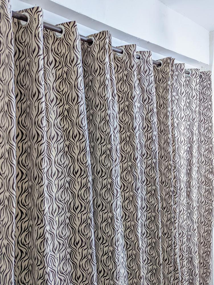 1 Pc Velvet Jacquard Curtain