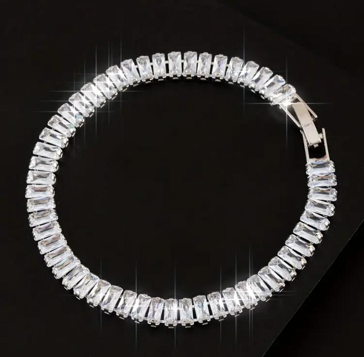 Elegant Rhinestone Tennis Necklace