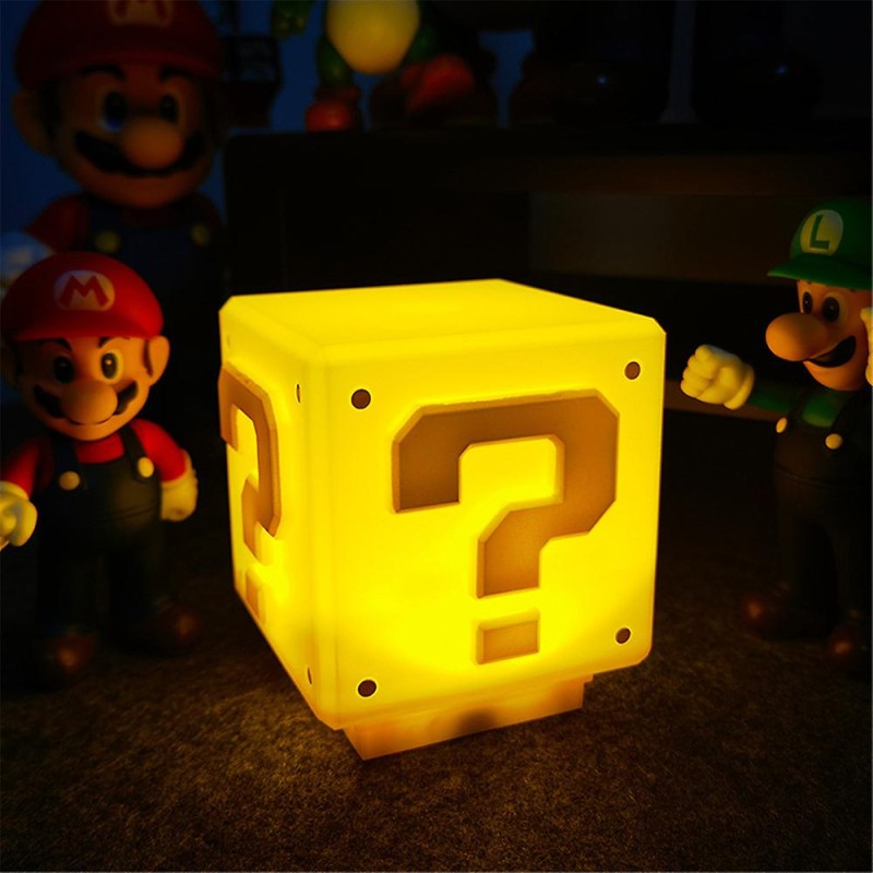 8 Bit Super Mario Mini Question Block Lamp