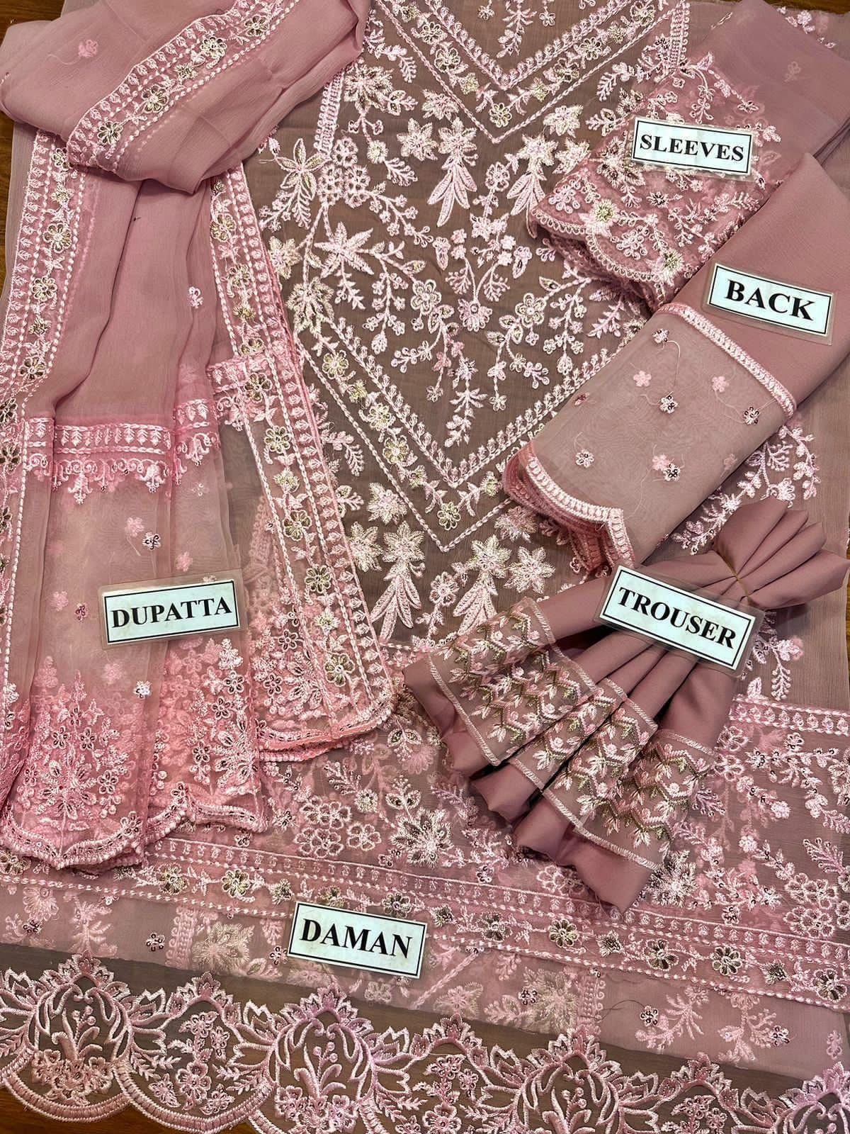 PRESENTING AZURE BRAND LUXURY CHIFFON EMBROIDERED ARTICLE