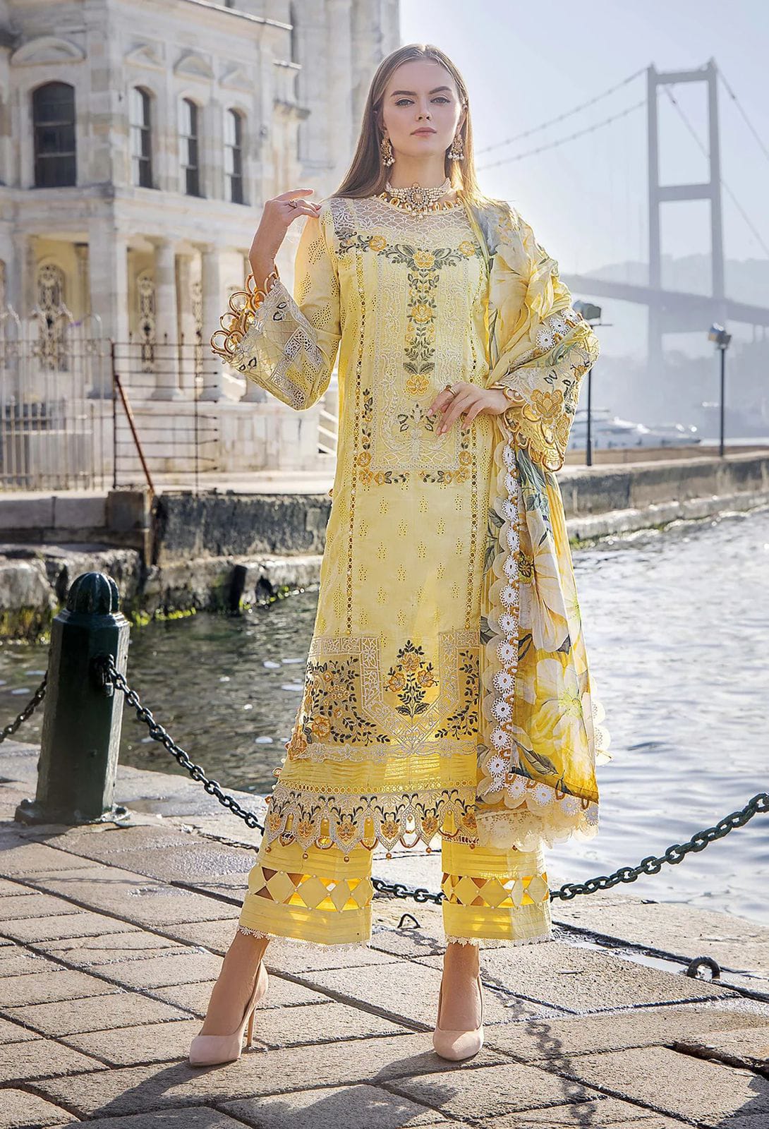 3pc Embroidered Chicken Kari
