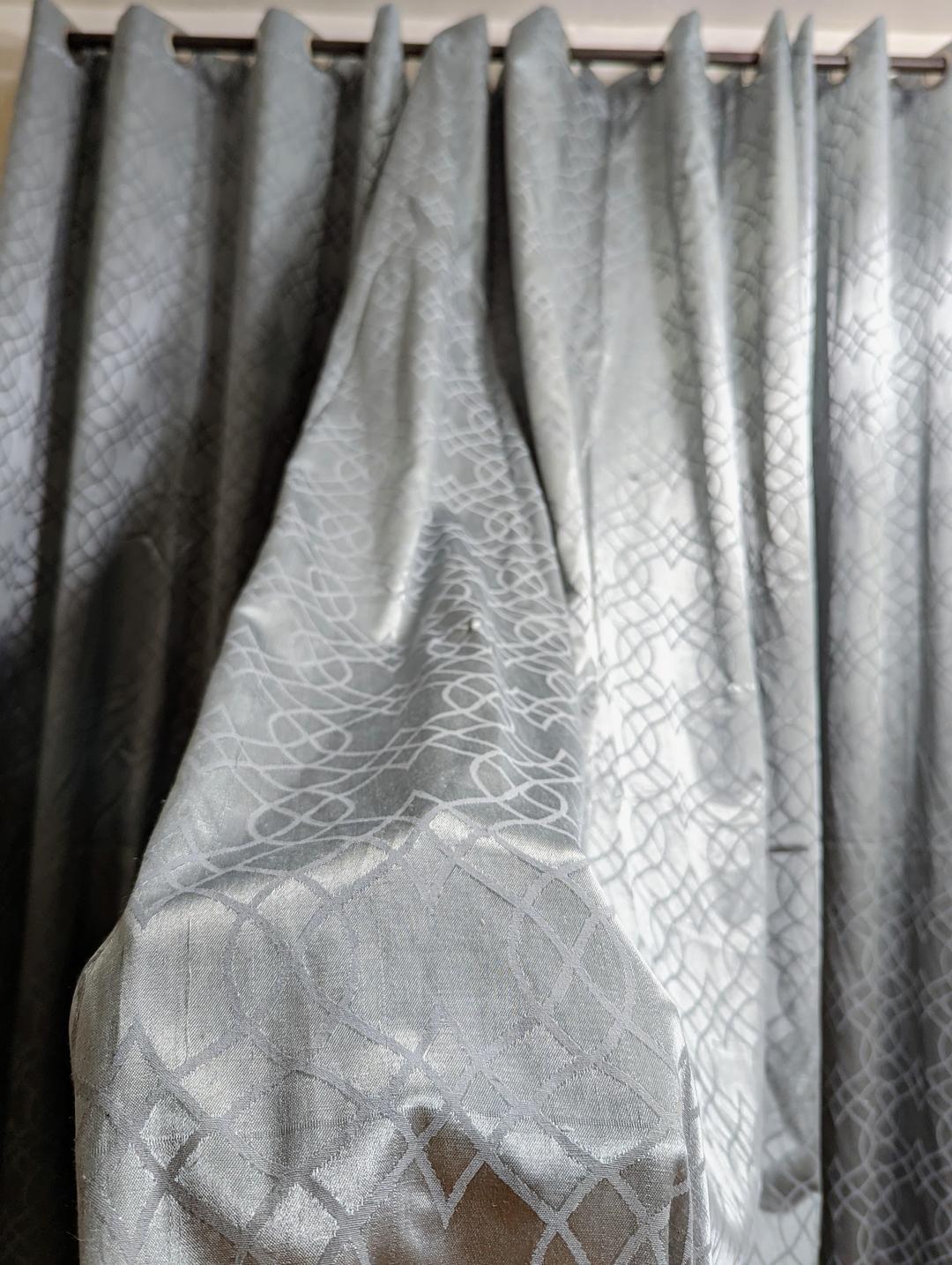 1 Pc Jacquard Sparkles Textured Indoor Home Curtains
