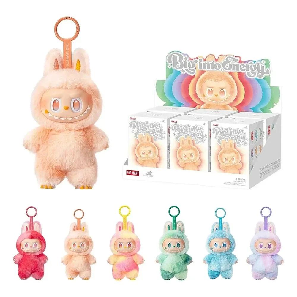 Multicolor Labubu Doll Plush Toy & Keychain Set - 2 Pcs