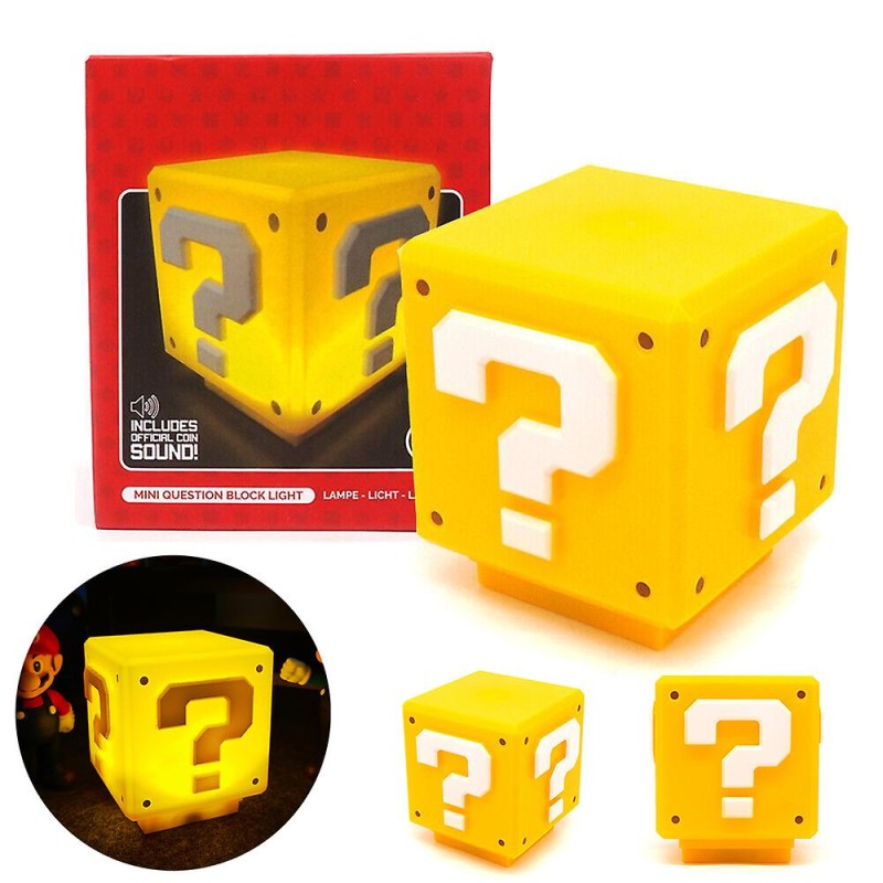 8 Bit Super Mario Mini Question Block Lamp