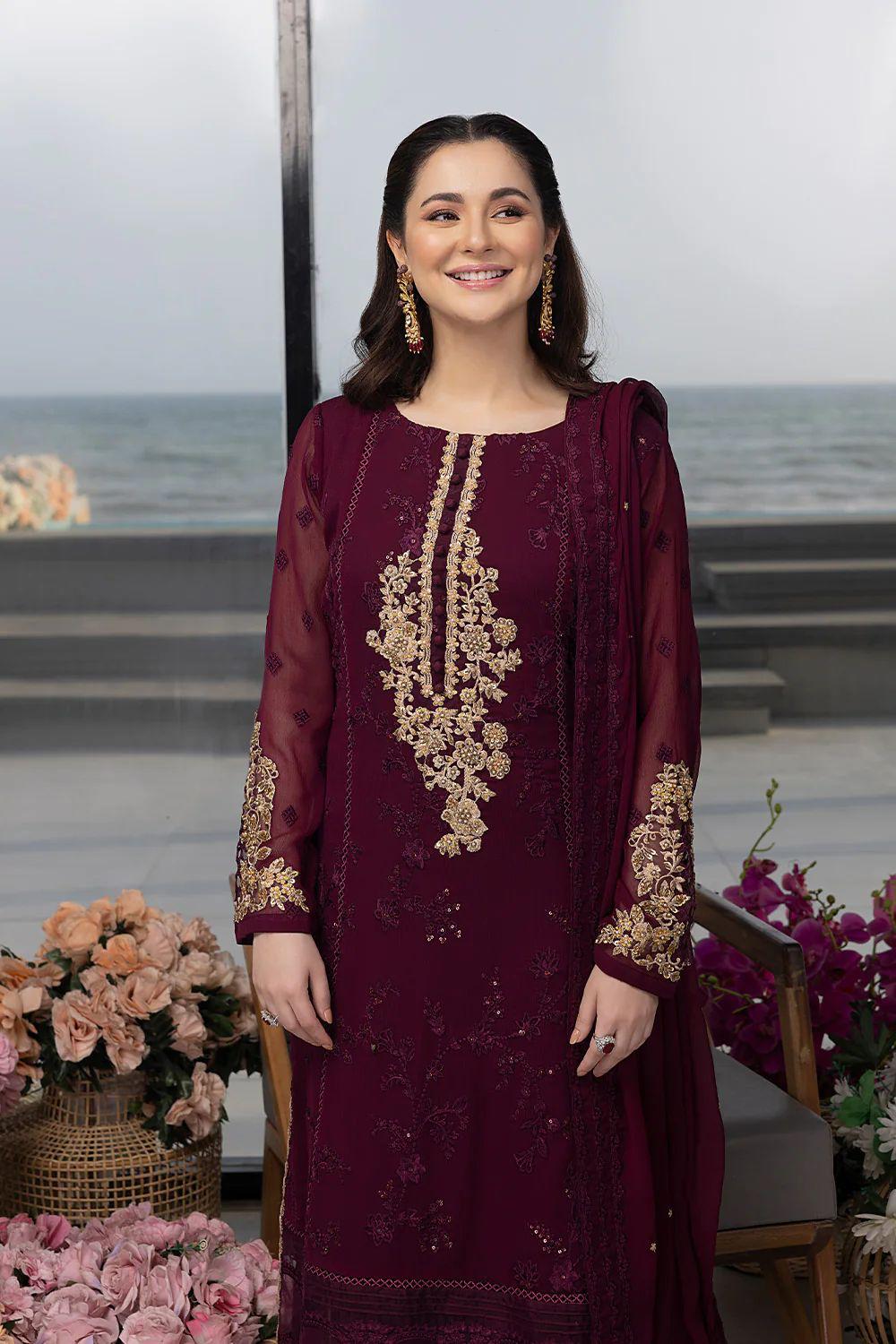 Embroidered chiffon 3pc