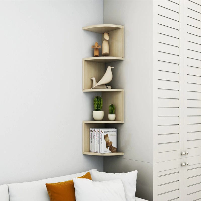 Wall Mounted Corner Shelf and Storage Shelf Designs