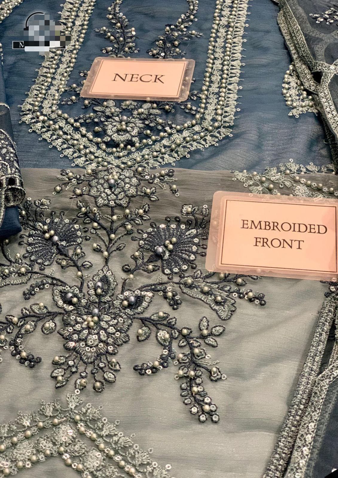 Embroidered chiffon 3pc