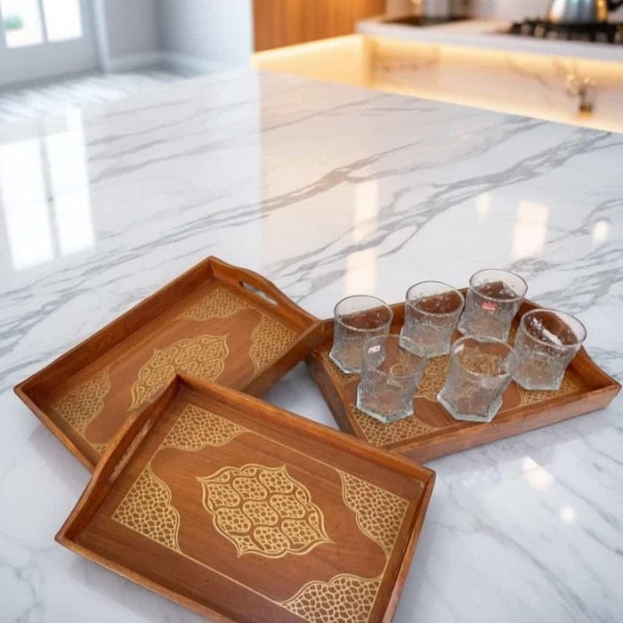 Carved Tray Set (3)