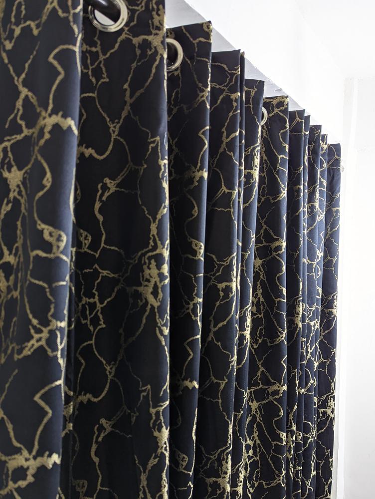 1 Pc Jacquard Sparkles Textured Indoor Home Curtains