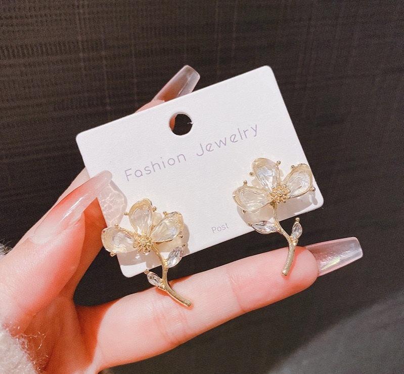Crystal Flower Earrings