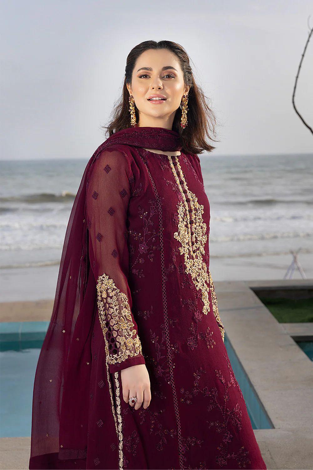 Embroidered chiffon 3pc