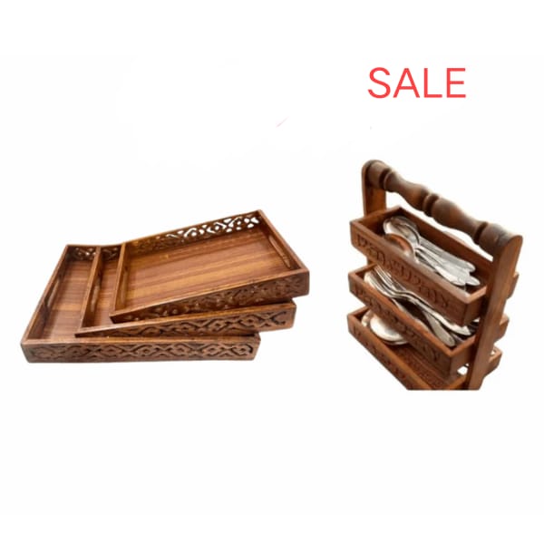 Tray & Spoon Stand Set: 3700