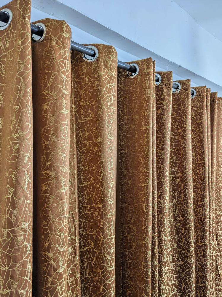 1 Pc Jacquard Sparkles Textured Indoor Home Curtains