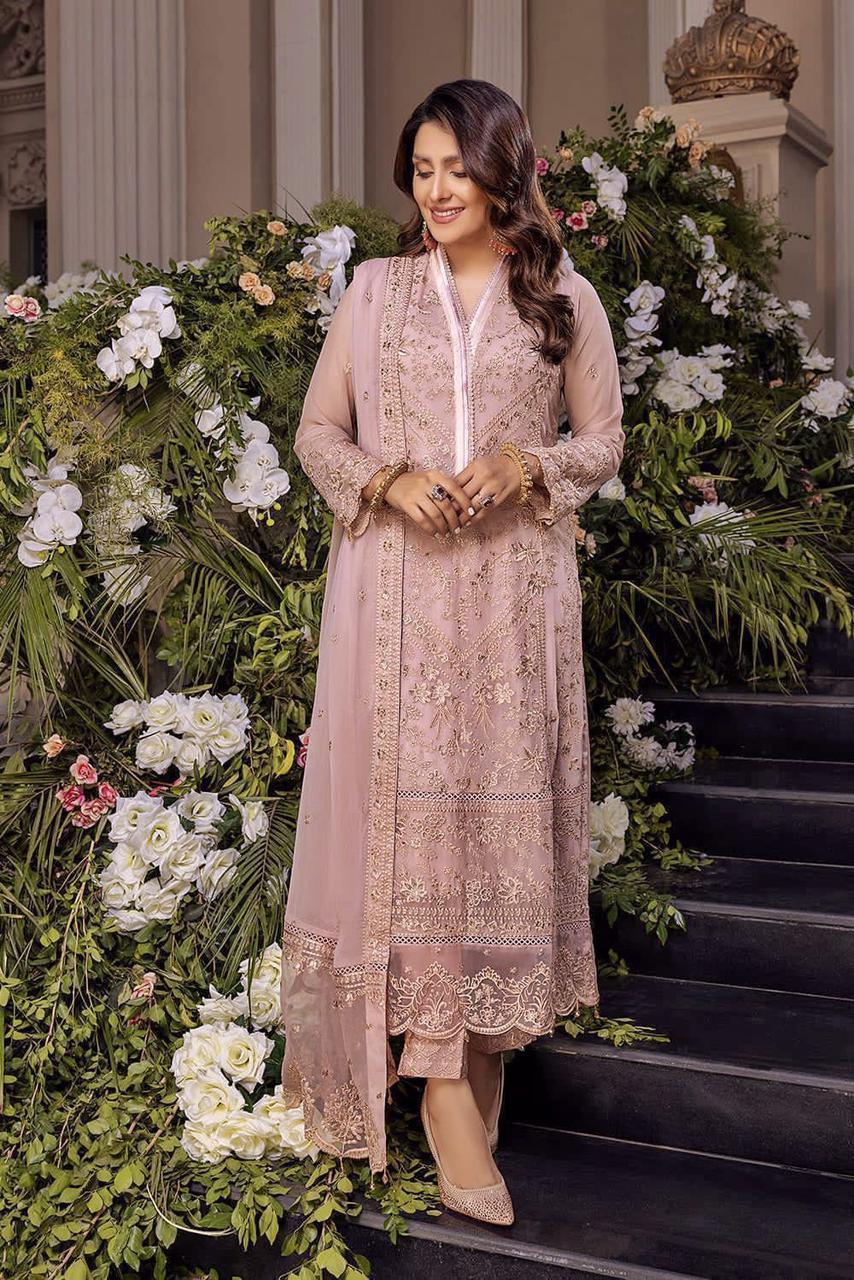 PRESENTING AZURE BRAND LUXURY CHIFFON EMBROIDERED ARTICLE