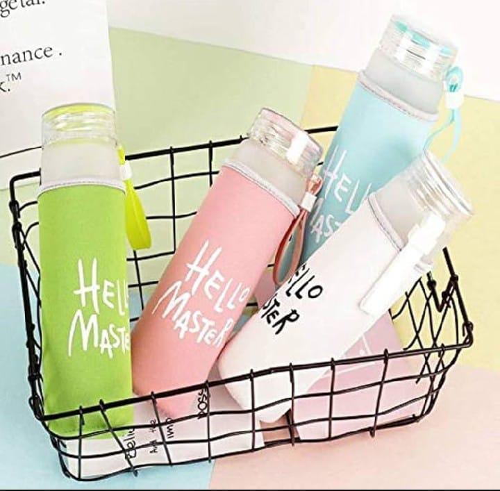 Transparent Water Bottle 500ml - Perfect for Gym, 1 Pc