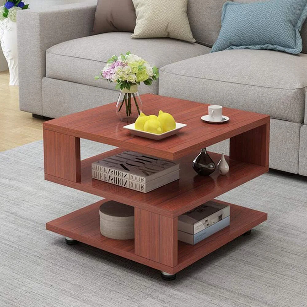 Rectangle Hallow Design Night Stand Storage Bedside Table With Metal Legs