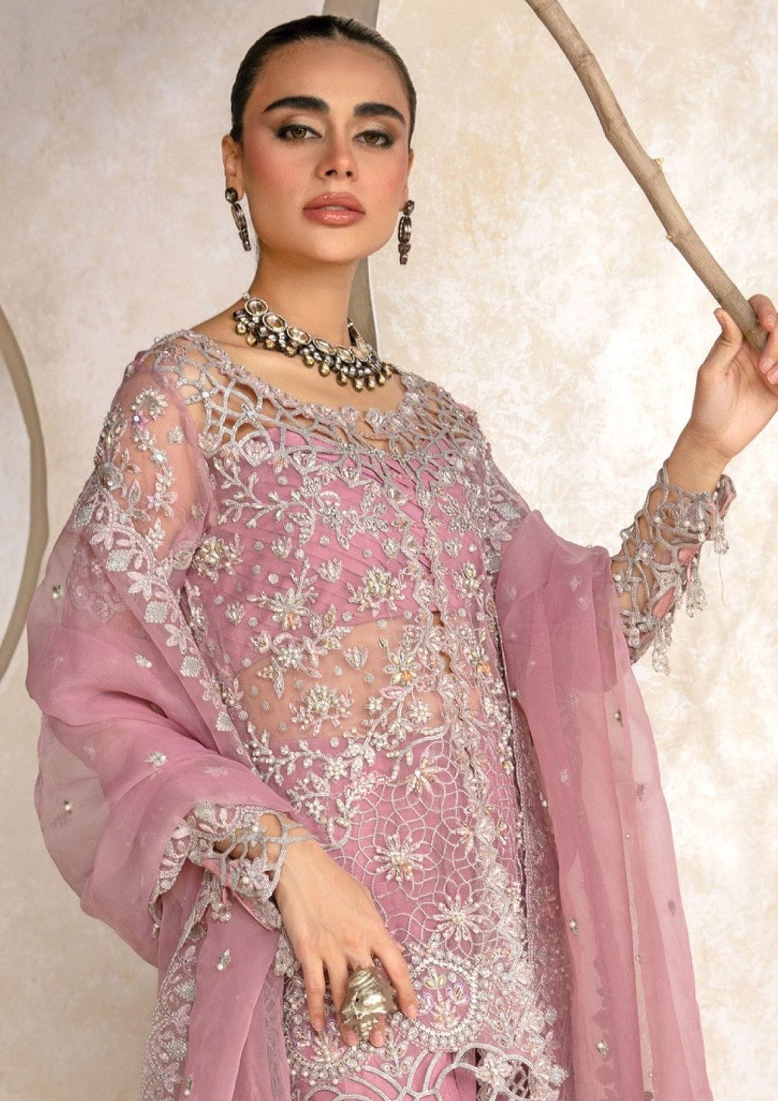 ORGANZA Suit With SATIN SILK Trouser