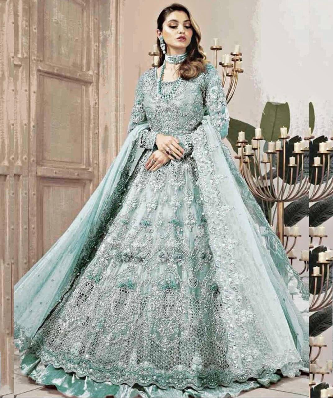 Fabric Details Complete net frock with Silk  trouser