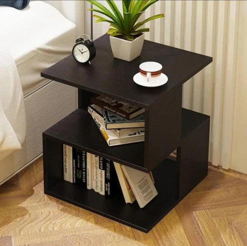 Rectangle Hallow Design Night Stand Storage Bedside Table