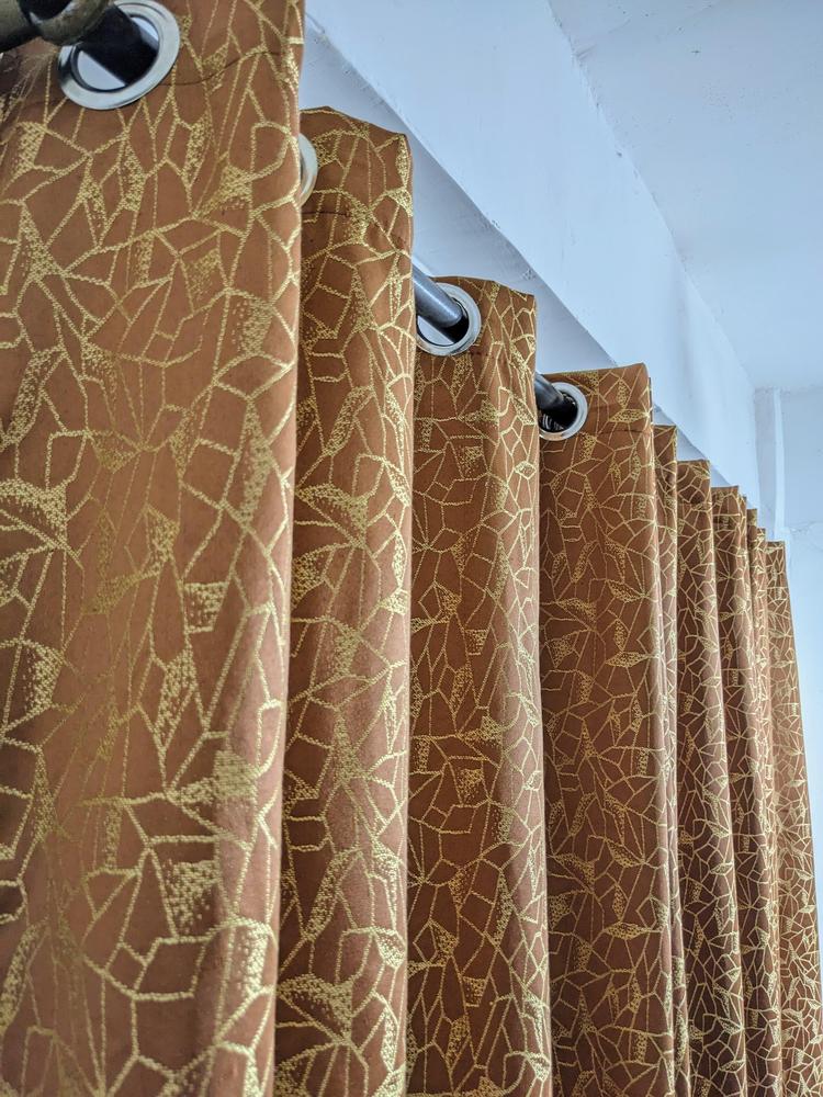 1 Pc Jacquard Sparkles Textured Indoor Home Curtains