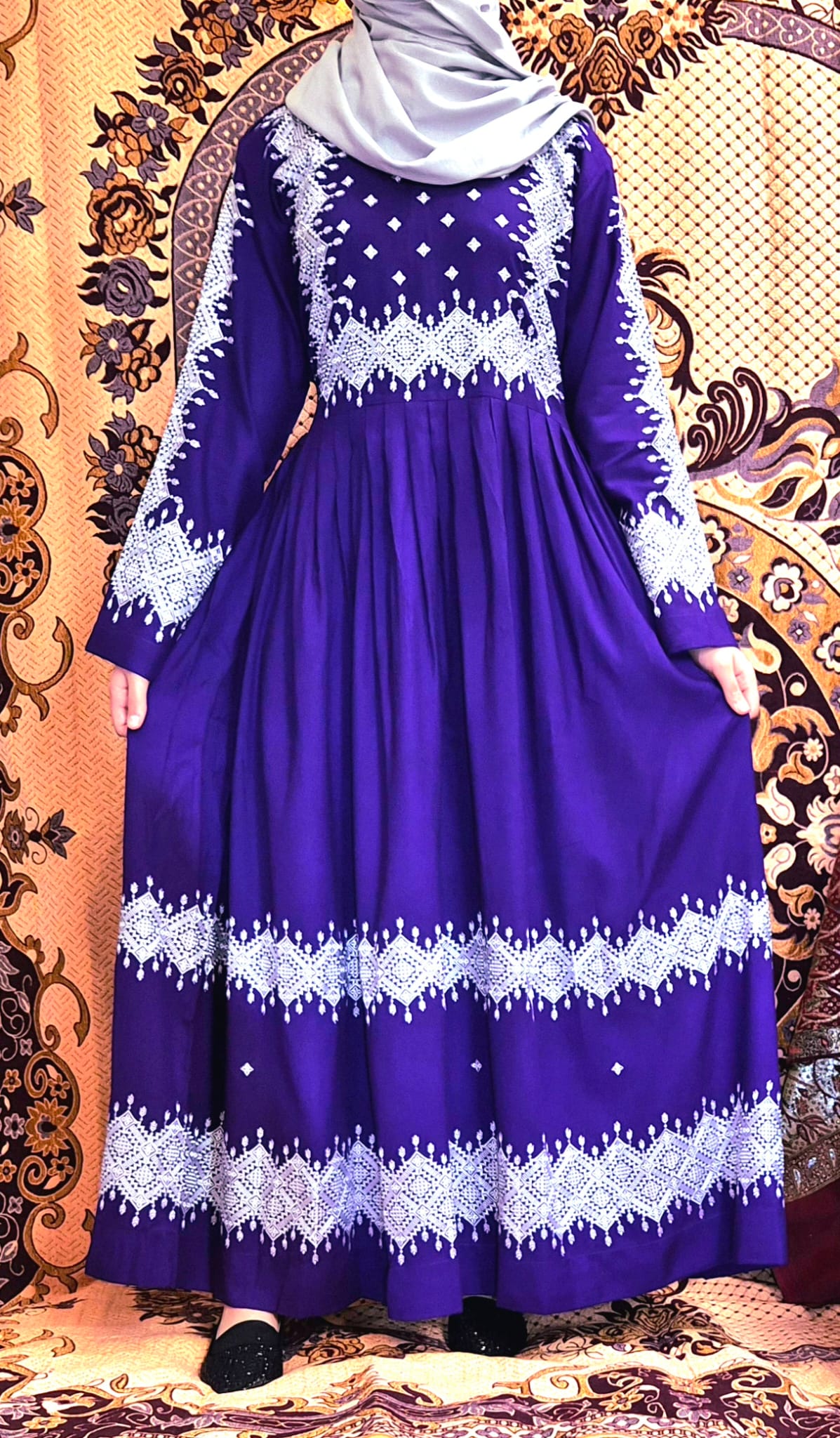 Silver & Purple Traditional Afghan Gand