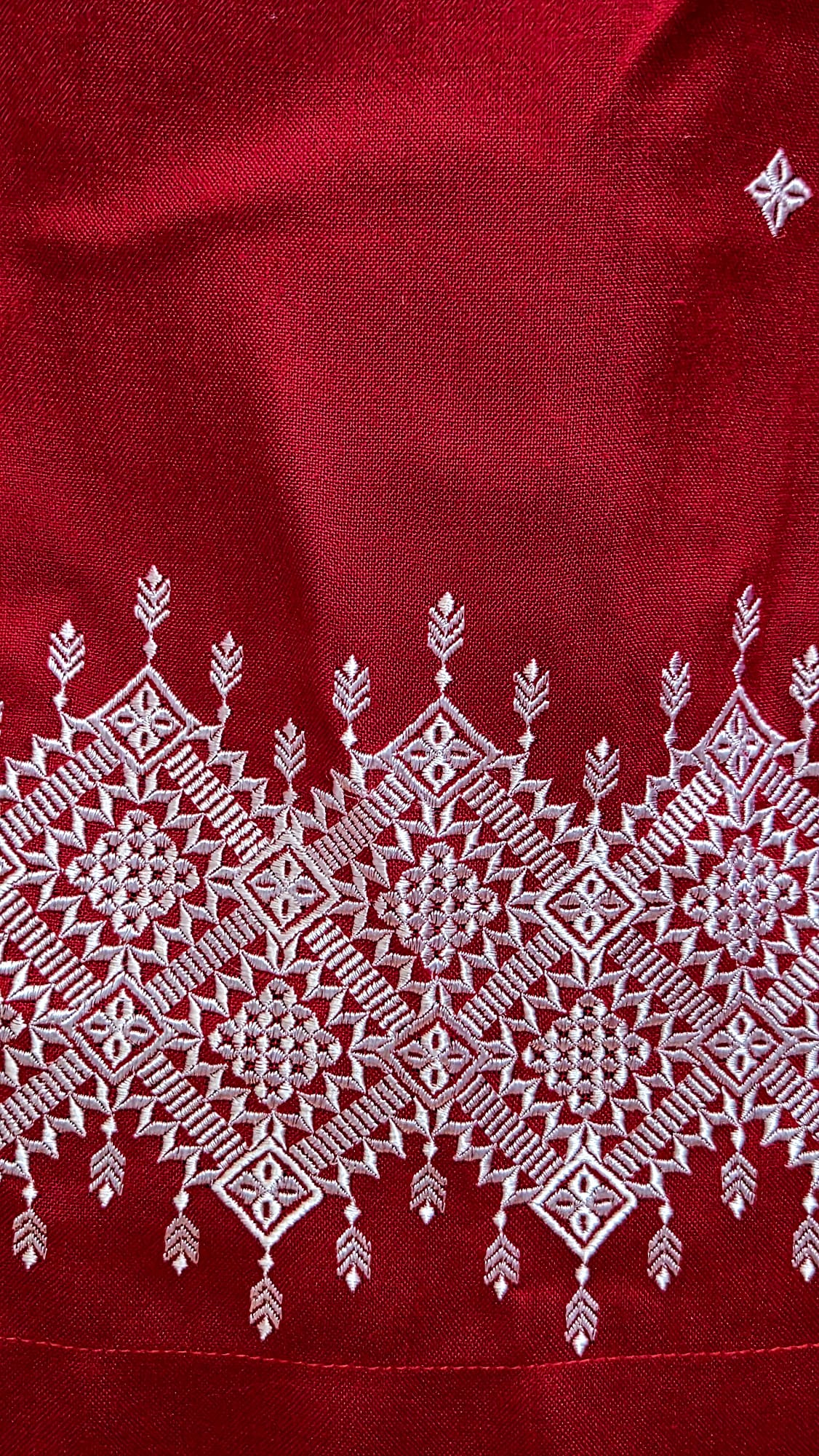 Red & Silver Traditional Afghan Gand 