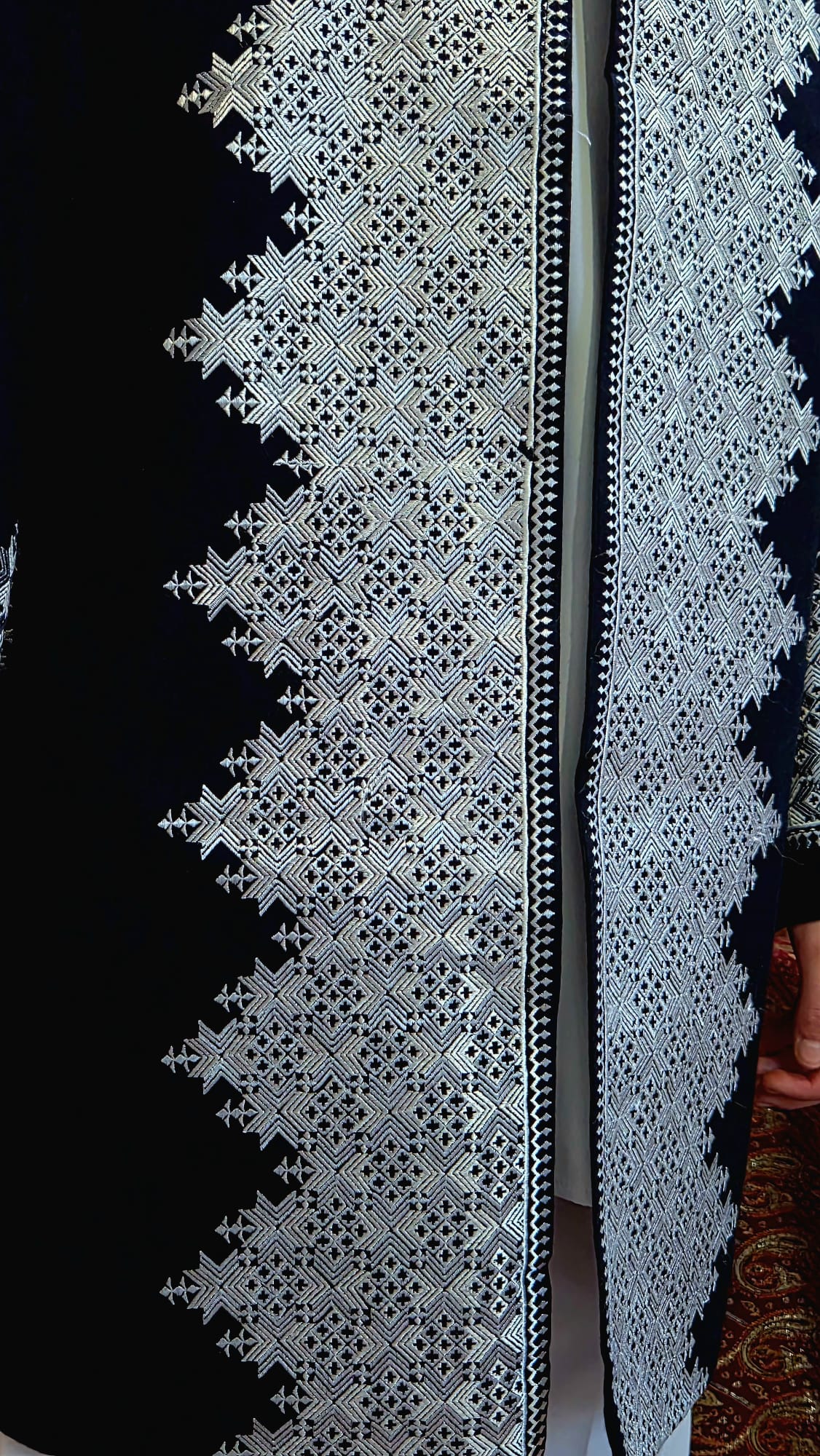 Silver Embroidered Afghan Suit Set