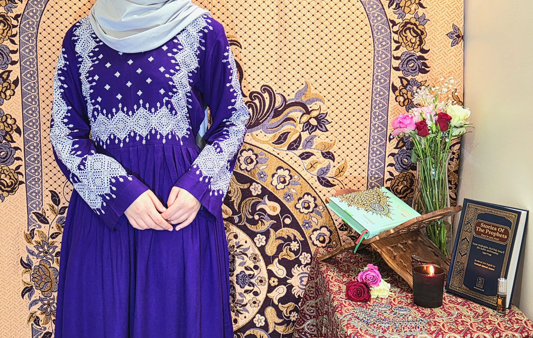 Silver & Purple Traditional Afghan Gand