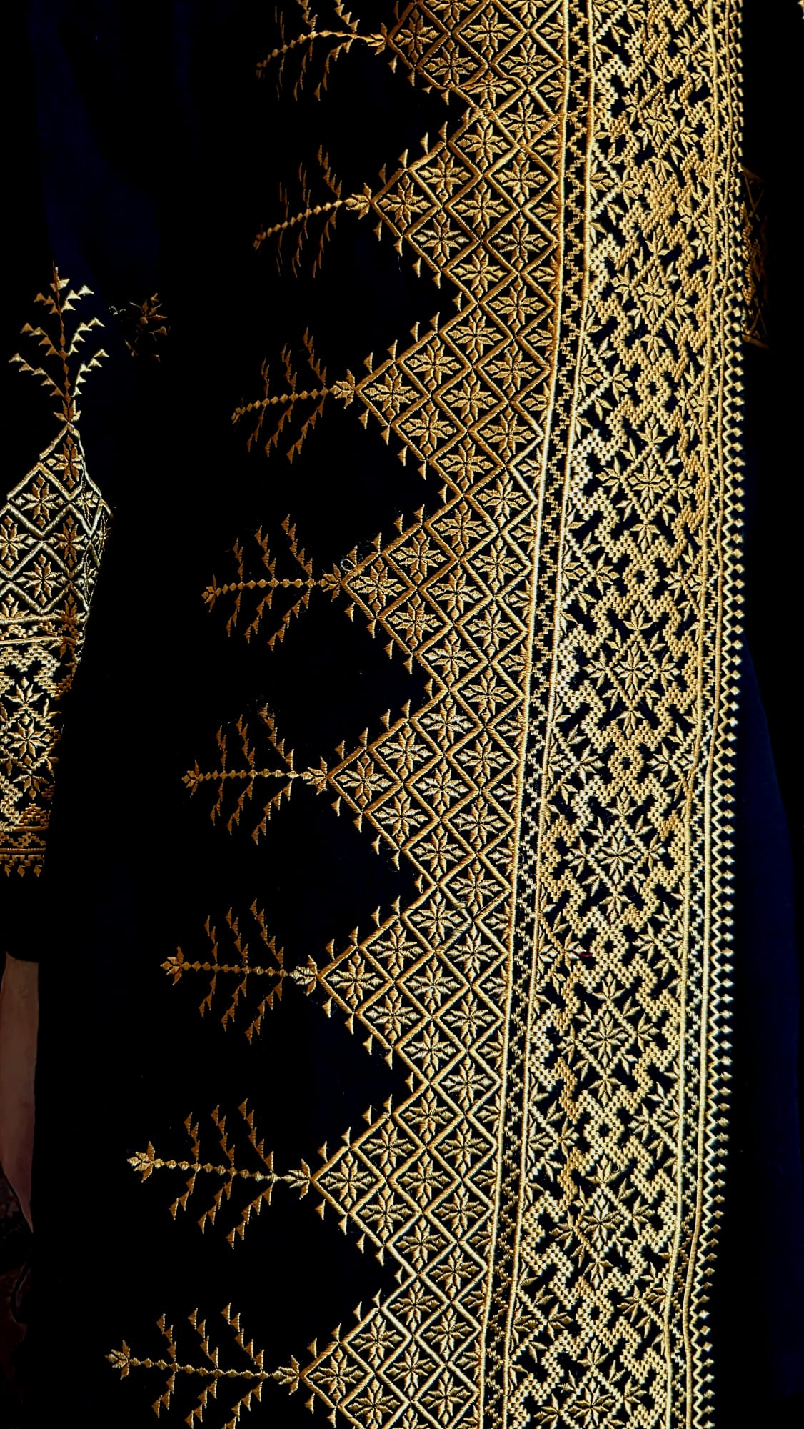 Golden Embroidered Afghan Chapan Set