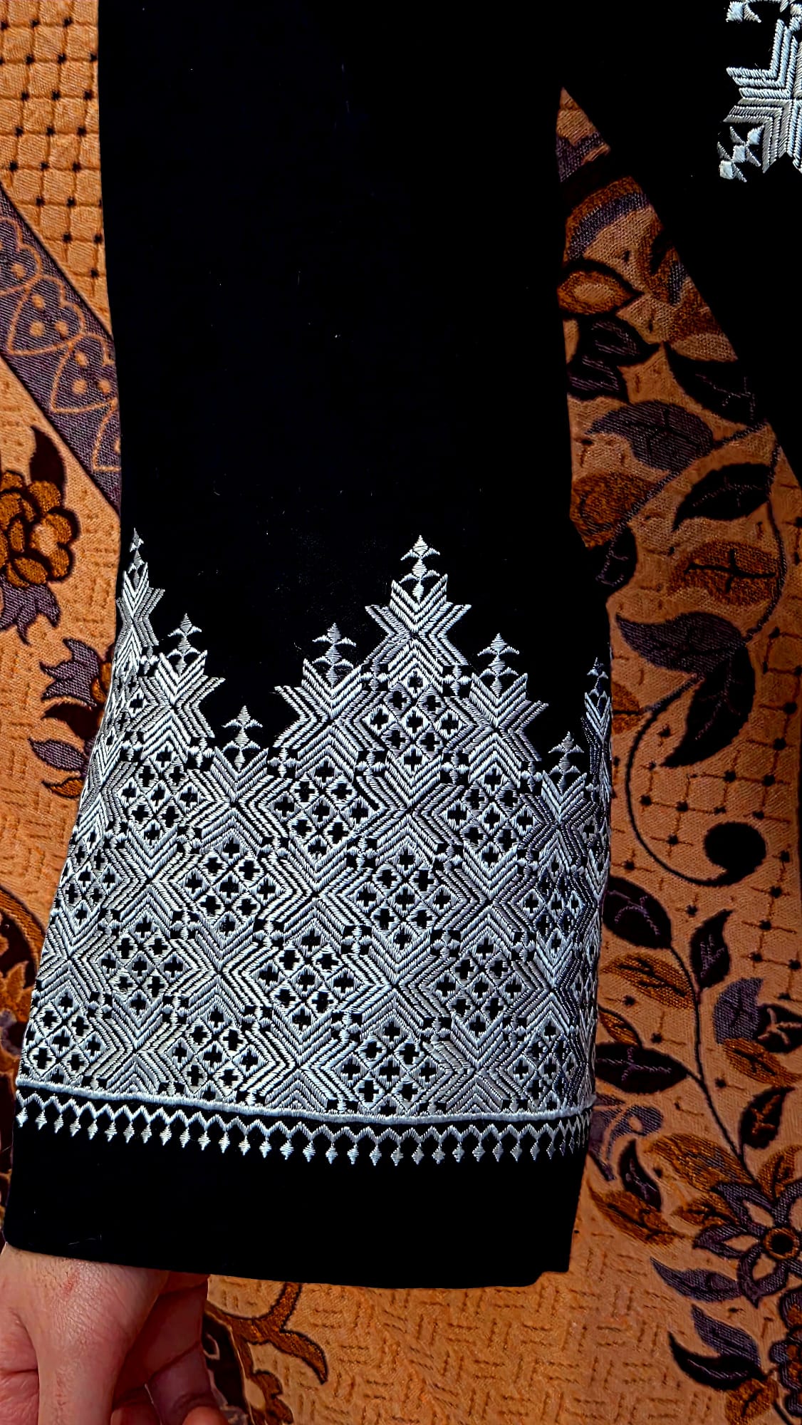 Silver Embroidered Afghan Suit Set