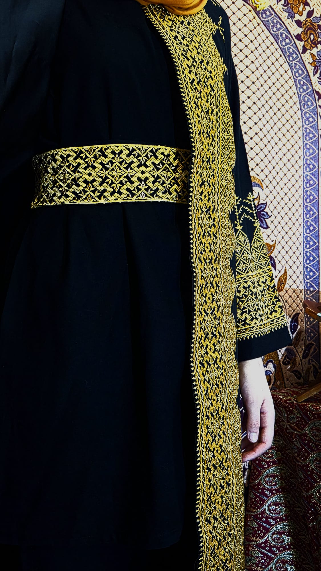 Golden Embroidered Afghan Chapan Set